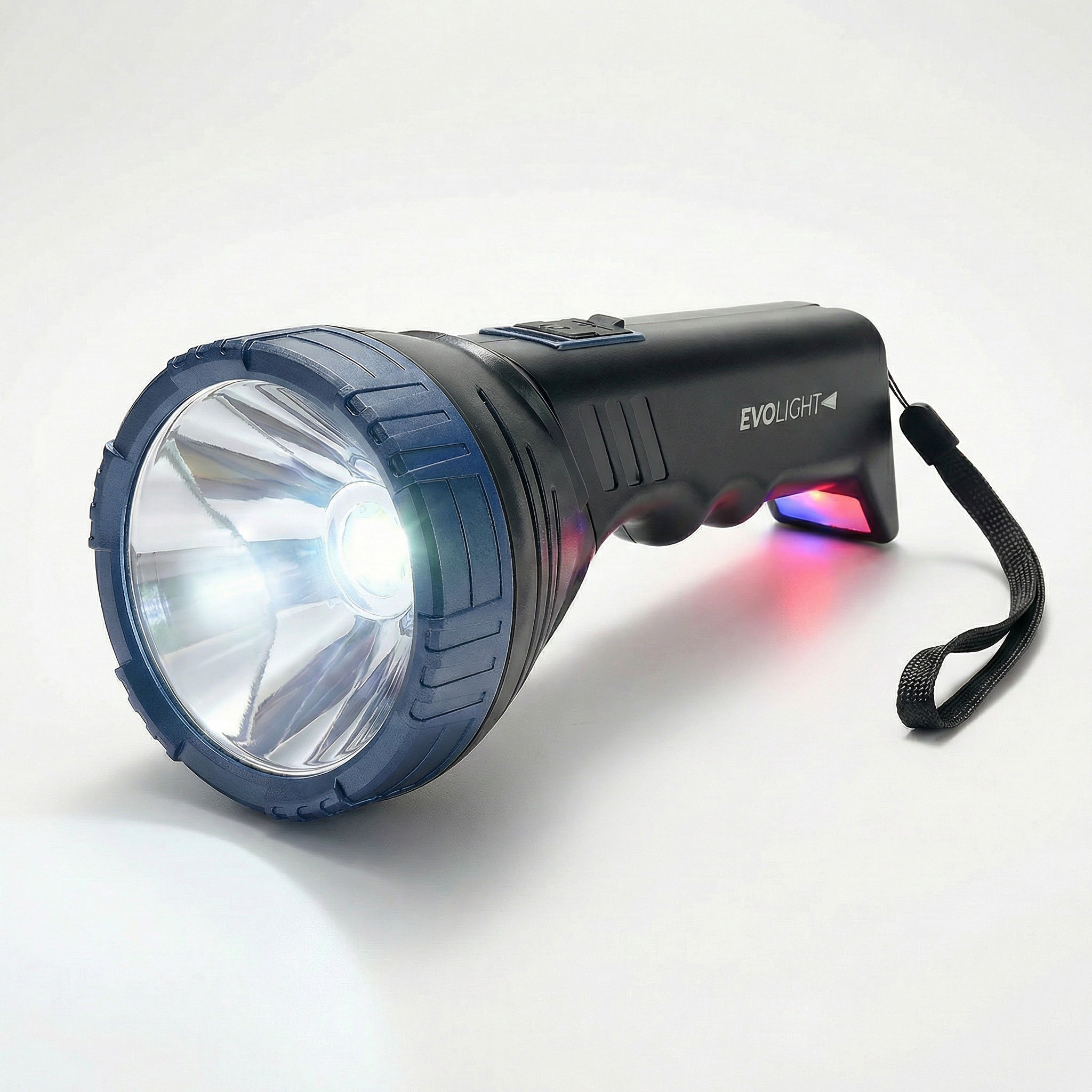EVOLight Rechargeable LED Flashlight with Built-In Power Bank | Style: Black/Magenta